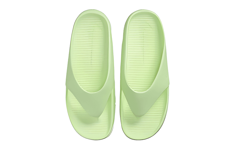 Шлёпанцы Nike Calm Flip Flop Удобные Круглые Палец Резиновые Шлепанцы с Противоскользящей Подошвой Женские Слегка Желто-Зеленые - изображение 4