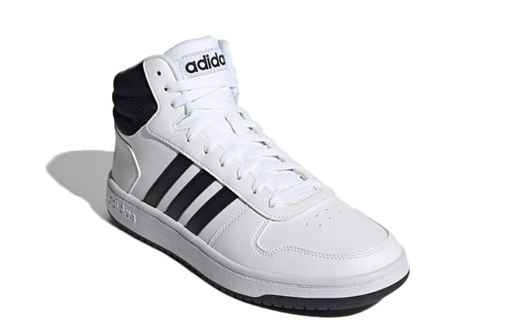 Кроссовки adidas Neo Hoops 2.0 Mid White Black - изображение 3