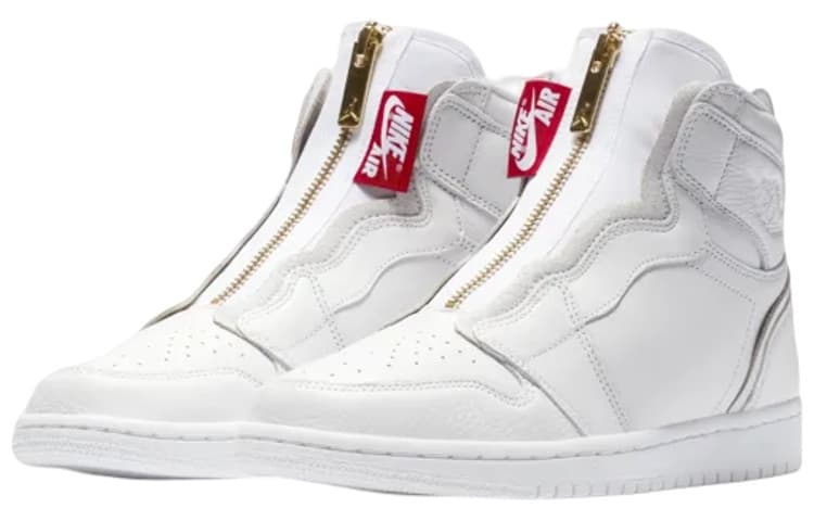 Ретро баскетбольные кроссовки Jordan Air Jordan 1 Retro High Zip White — фото 3