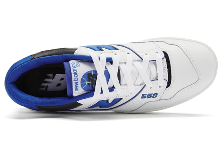 Ретро баскетбольные кроссовки New Balance 550 Blue White - изображение 3