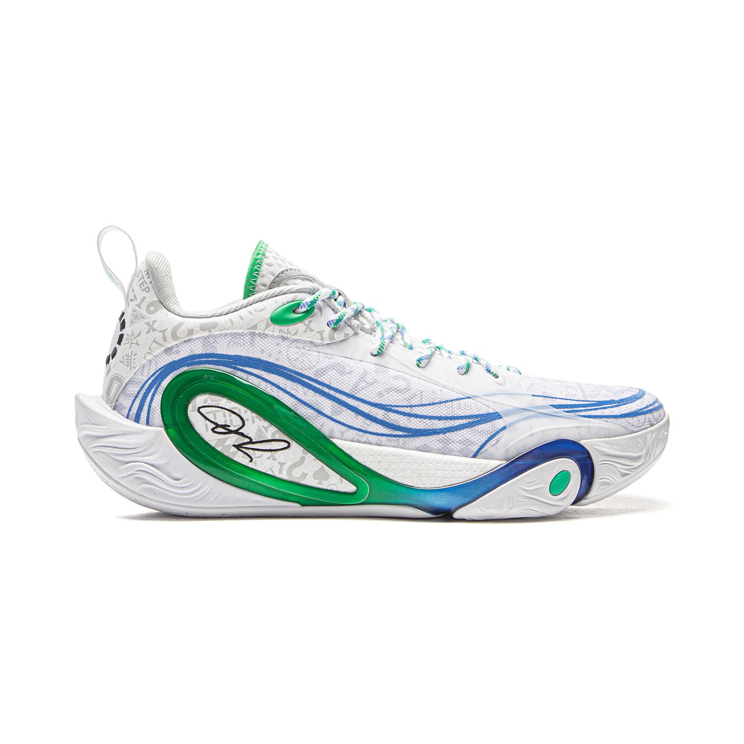 Кроссовки для баскетбола Li NING DLO 1 Амортизация Low Топ Баскетбольные кроссовки Мужской Бело-серый - изображение 4