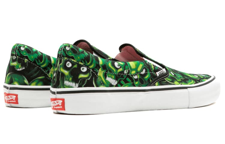 Кеды Supreme x Vans Slip-On Skull Pile Green - изображение 3