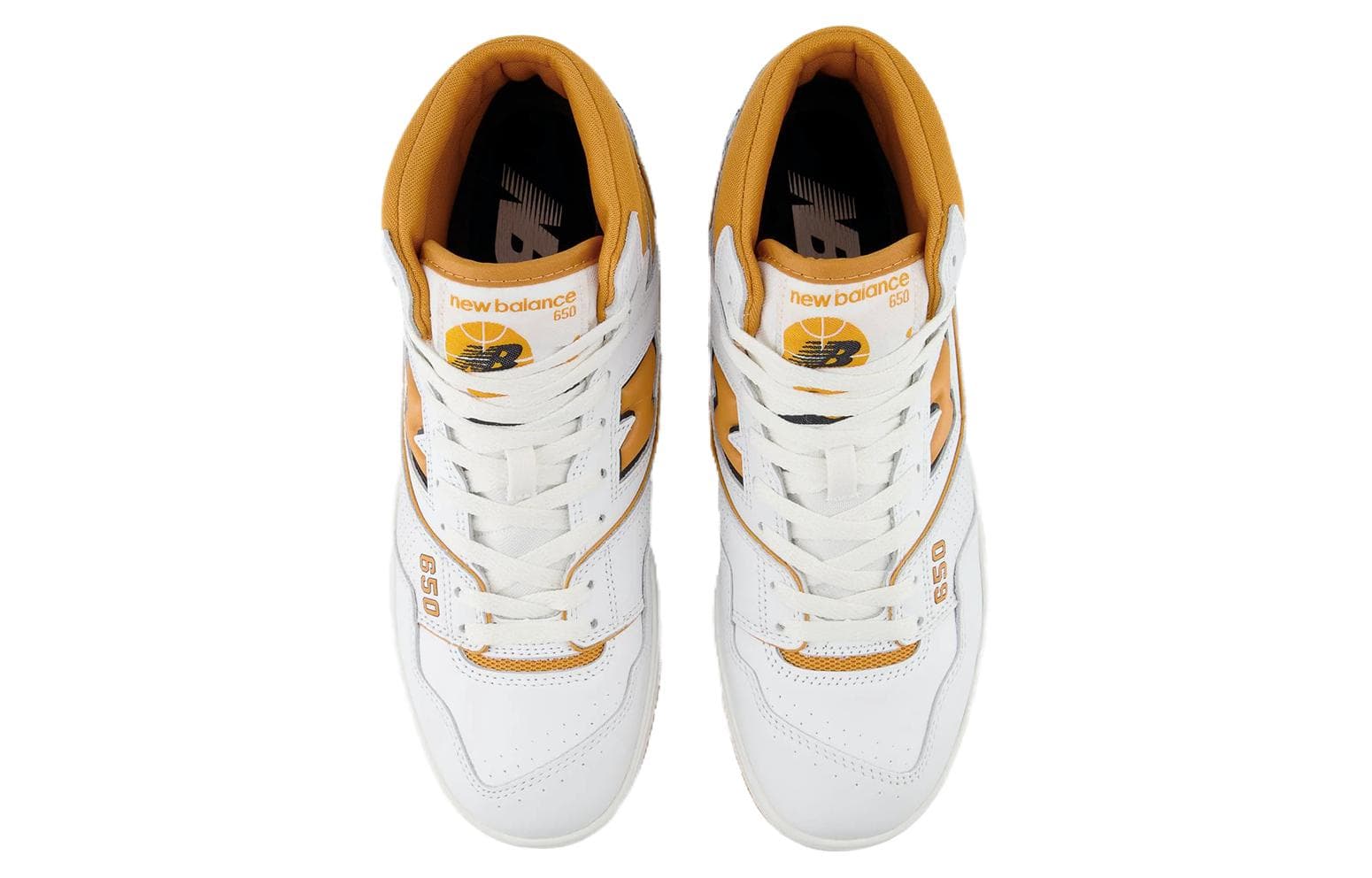 Ретро баскетбольные кроссовки New Balance 650R White Yellow - изображение 3