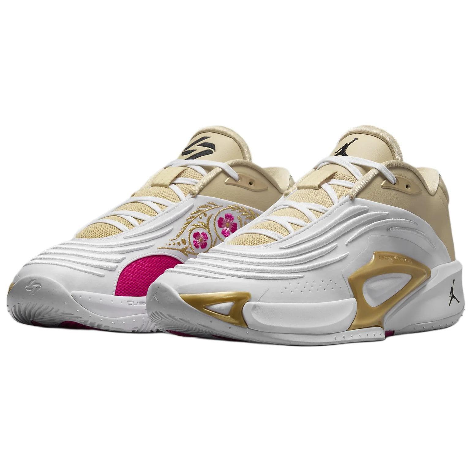 Кроссовки для баскетбола Jordan Luka 3 Low Баскетбольные кроссовки Унисекс Белый Золото - изображение 3
