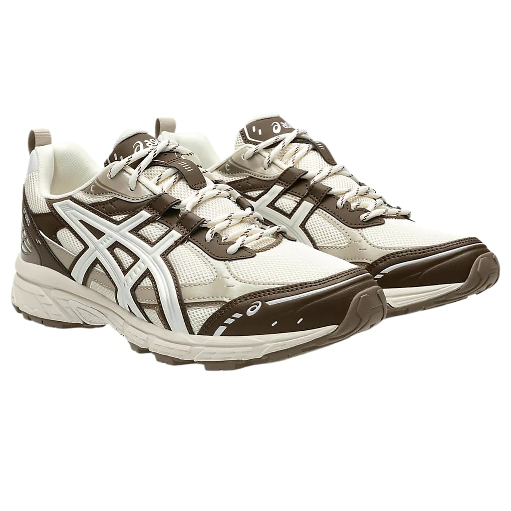 Кроссовки Asics Gel NUNOBIKI Низкие Кроссовки с Толстой Подошвой Унисекс Топленое Масло Белый Коричневый - изображение 3
