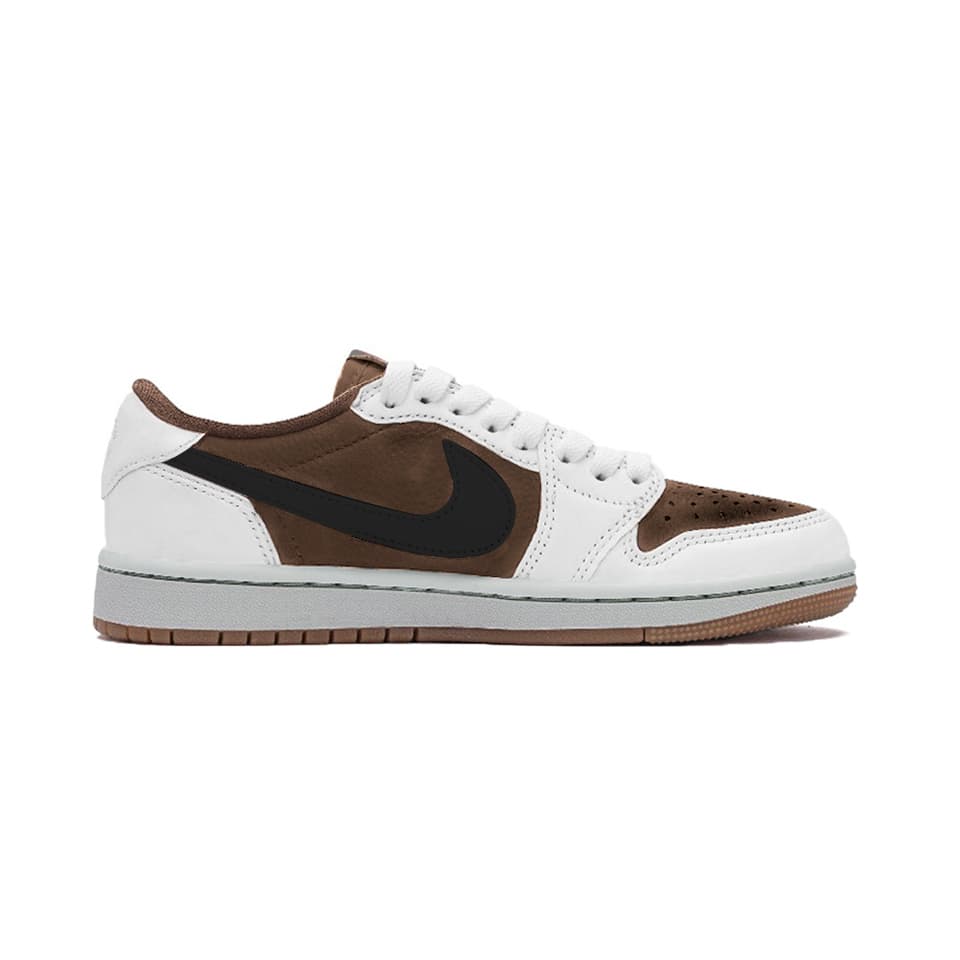 Ретро баскетбольные кроссовки Travis Scott x Air Jordan 1 Low OG "Canary Yellow" - изображение 2