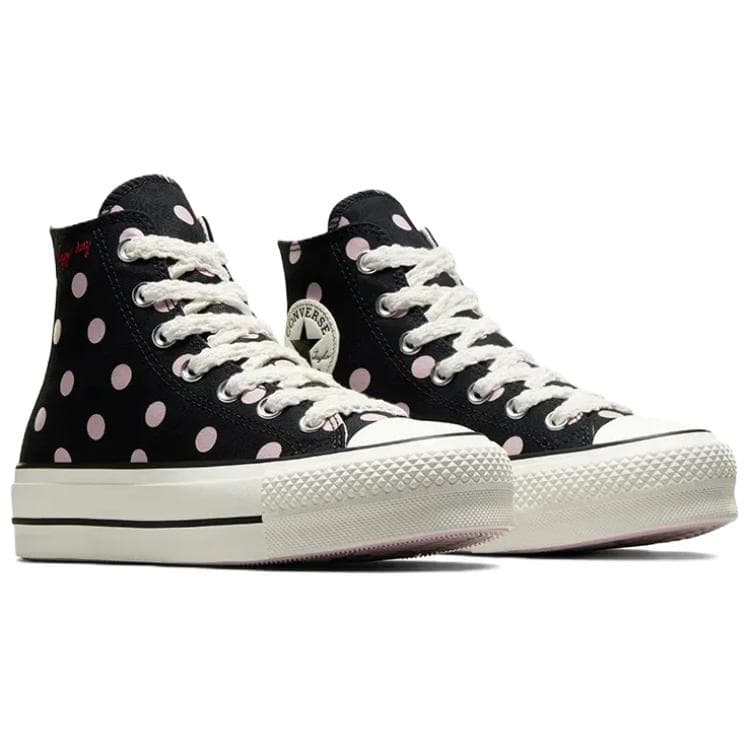 Кеды Converse Chuck TAYLOR All Star Износостойкие Дышащие Высокие Кеды Женские Черные Розовые - изображение 3