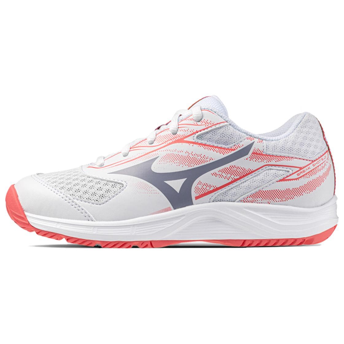Кроссовки для тенниса Mizuno BREAK SHOT 5 Jr.AC Комплексные тренировки Амортизация Износостойкие теннисные кроссовки Унисекс Белый Оранжевый - изображение 1