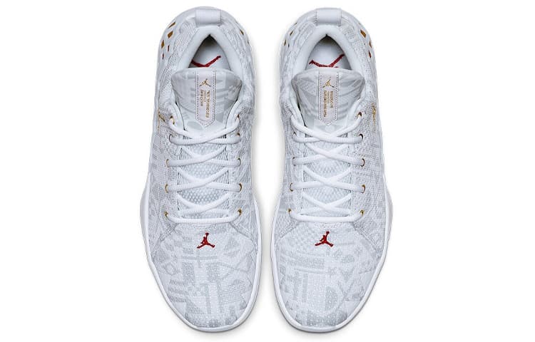 Кроссовки для баскетбола Jordan Jumpman Diamond Low PF White Gold - изображение 4