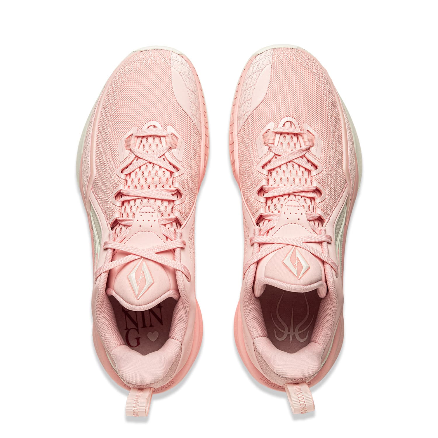 Кроссовки для баскетбола Li NING Speed 2 Амортизация Противоскользящие Дышащие Отскок Низкие Баскетбольные Кроссовки Мужские Розовые Белые - изображение 4