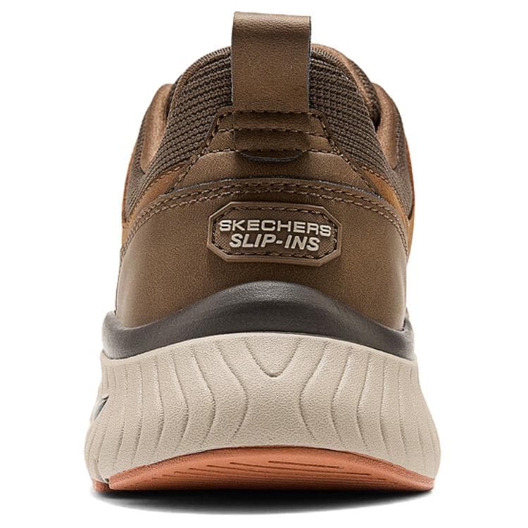 Skechers Повседневный Slip On Обувь Синтетическая кожа Повседневные кожаные туфли Мужской Темно-кофейный - изображение 3