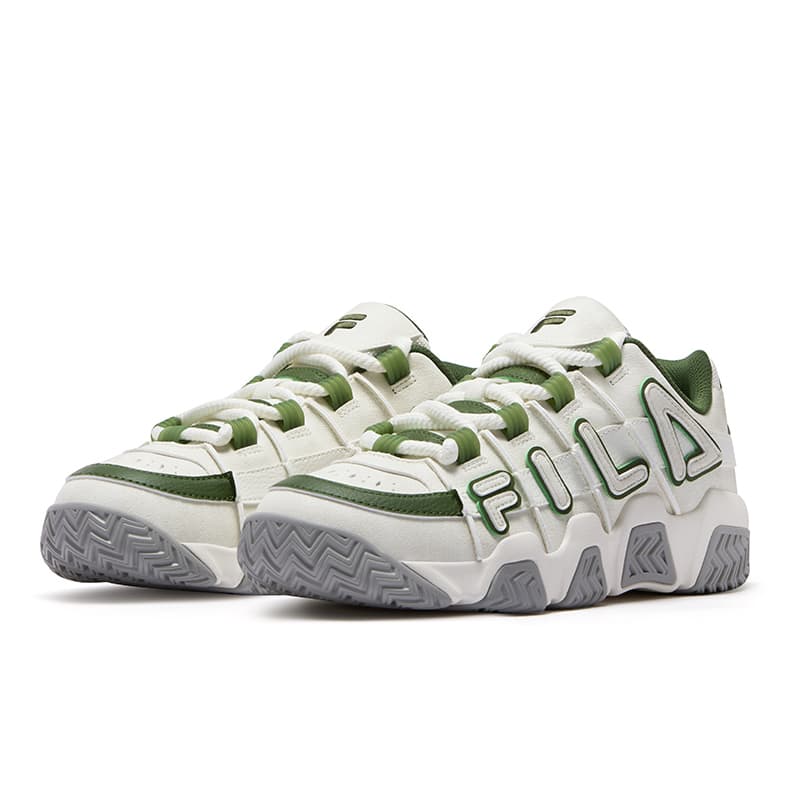 Кроссовки для баскетбола FILA FUSION BUSTER Пухлые туфли Низкие Баскетбольные кроссовки Мужские Снег Сад Зеленый - изображение 2