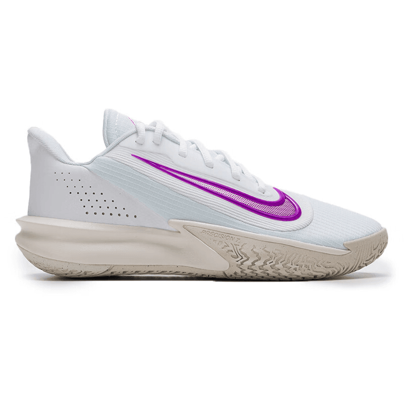 Кроссовки для баскетбола Nike Precision 7 Low Топ Баскетбольные кроссовки Мужские Белый Фиолетовый - изображение 2