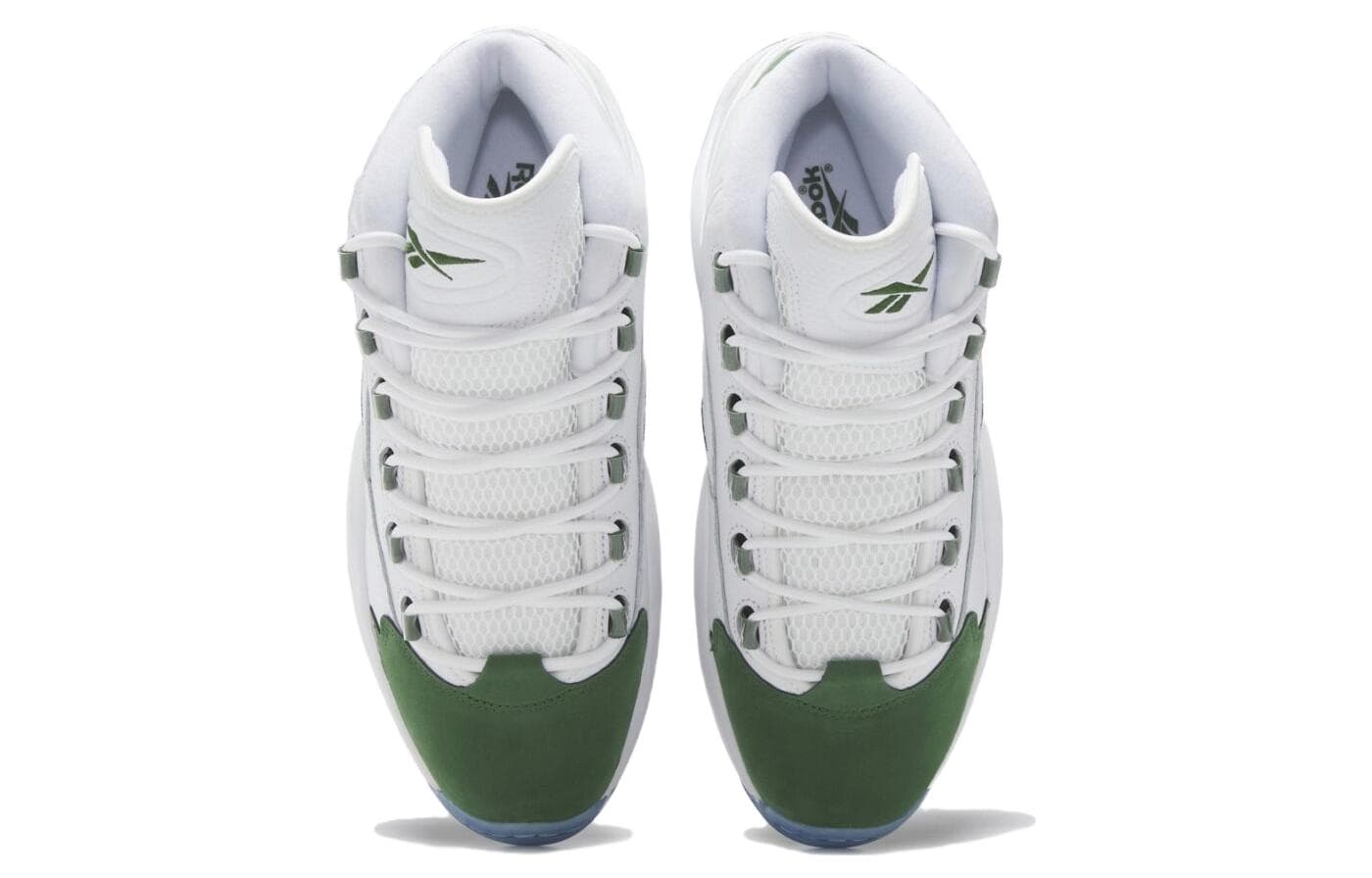 Ретро баскетбольные кроссовки Reebok Question White Green - изображение 3