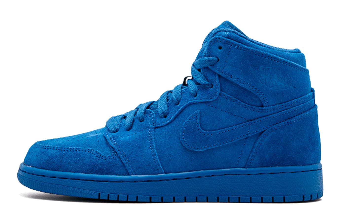 Ретро баскетбольные кроссовки Jordan Air Jordan 1 Retro Blue Suede - изображение 1
