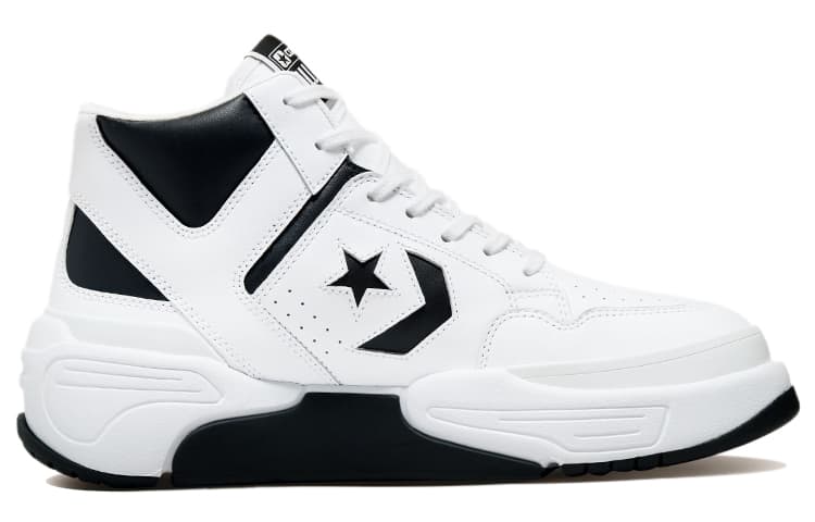 Ретро баскетбольные кроссовки Converse Weapon CX High White Black - изображение 2
