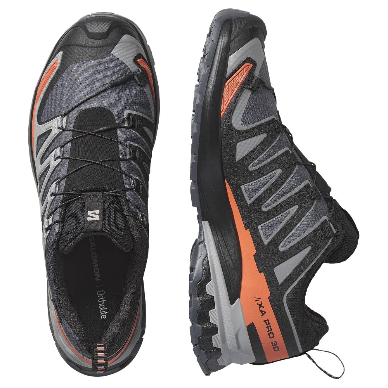 Кроссовки SALOMON XA Pro 3D V9 Низкий Топ Походная Обувь Мужская Серый Синий - изображение 3