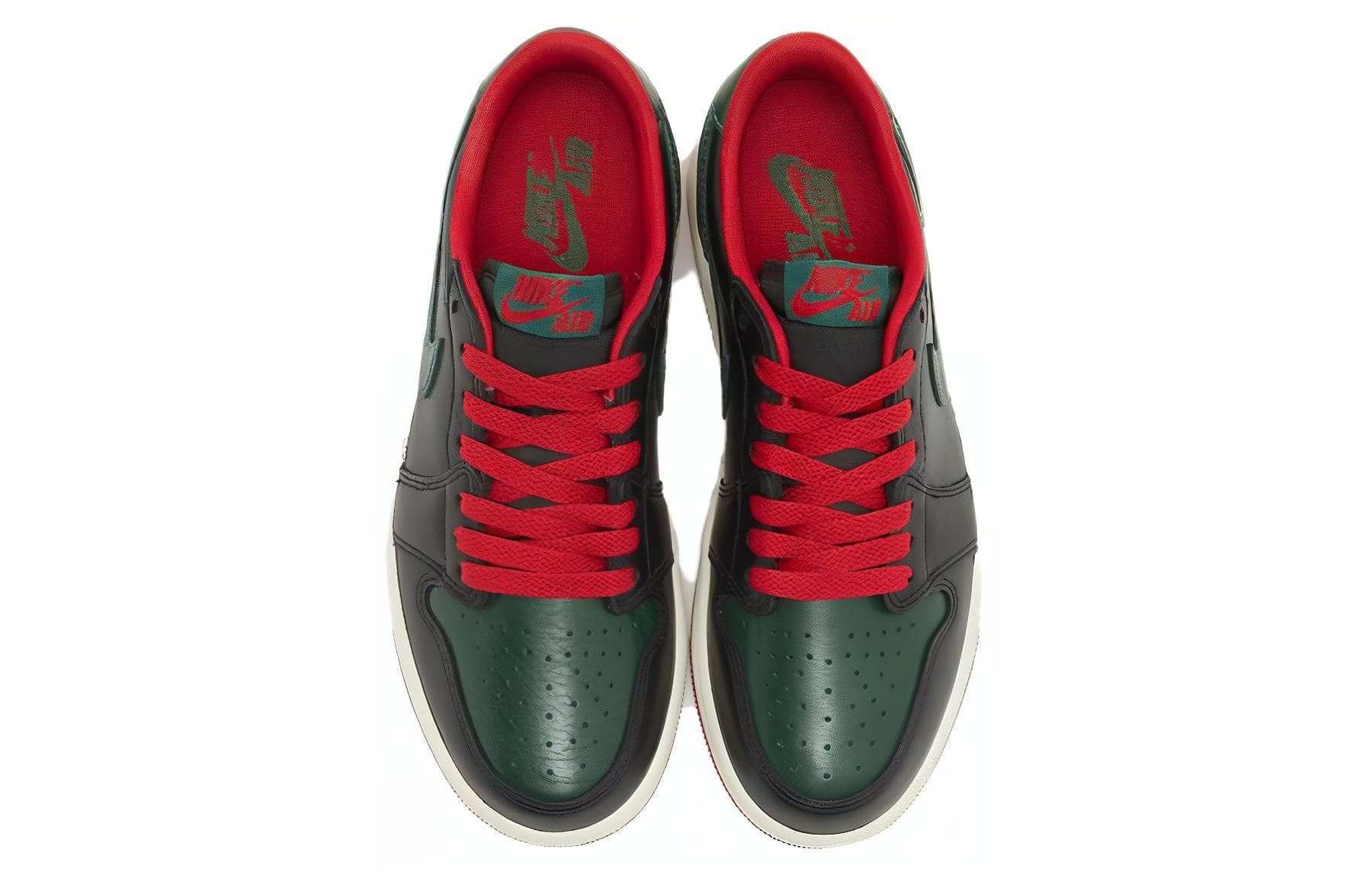 Ретро баскетбольные кроссовки Jordan Air Jordan 1 Low Black Green — фото 4
