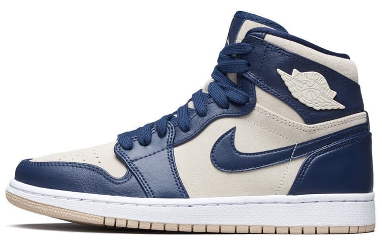 Ретро баскетбольные кроссовки Jordan Air Jordan 1 Retro Premium Midnight Navy Light Cream