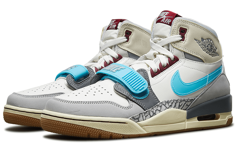 Ретро баскетбольные кроссовки Jordan Legacy 312 White Grey Blue - изображение 2