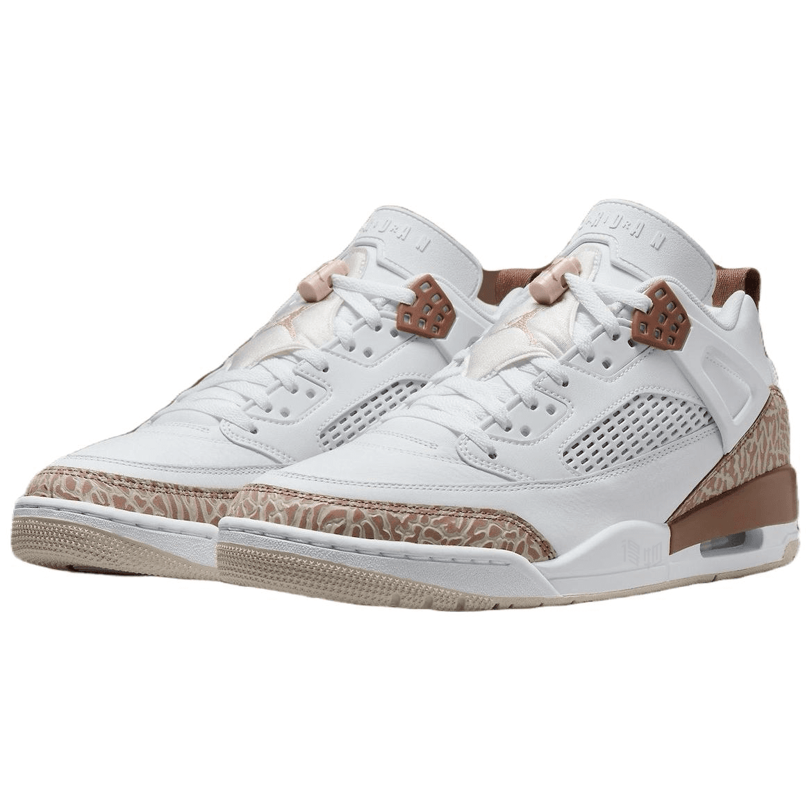Ретро баскетбольные кроссовки Jordan Spizike Low White Brown Pink - изображение 3