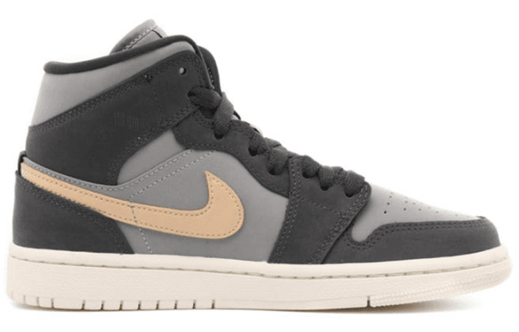 Ретро баскетбольные кроссовки Jordan Air Jordan 1 Mid Black Grey Pink — фото 2