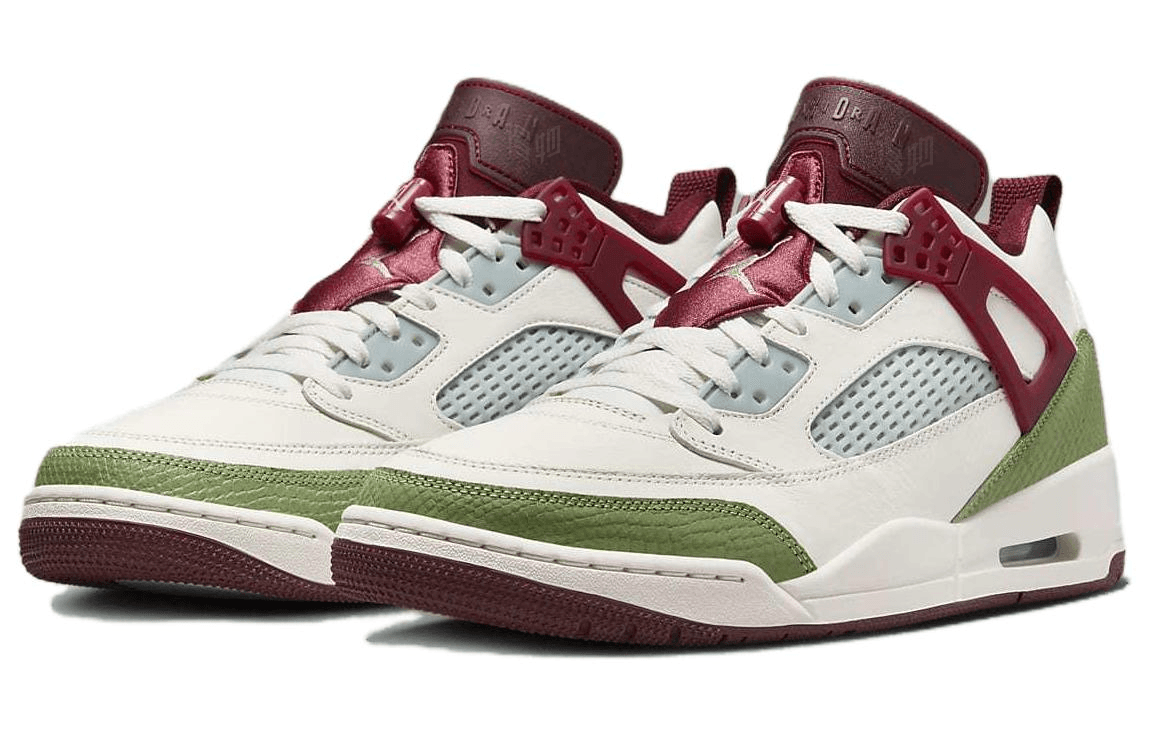 Ретро баскетбольные кроссовки Jordan Spizike Low CNY White Green - изображение 3