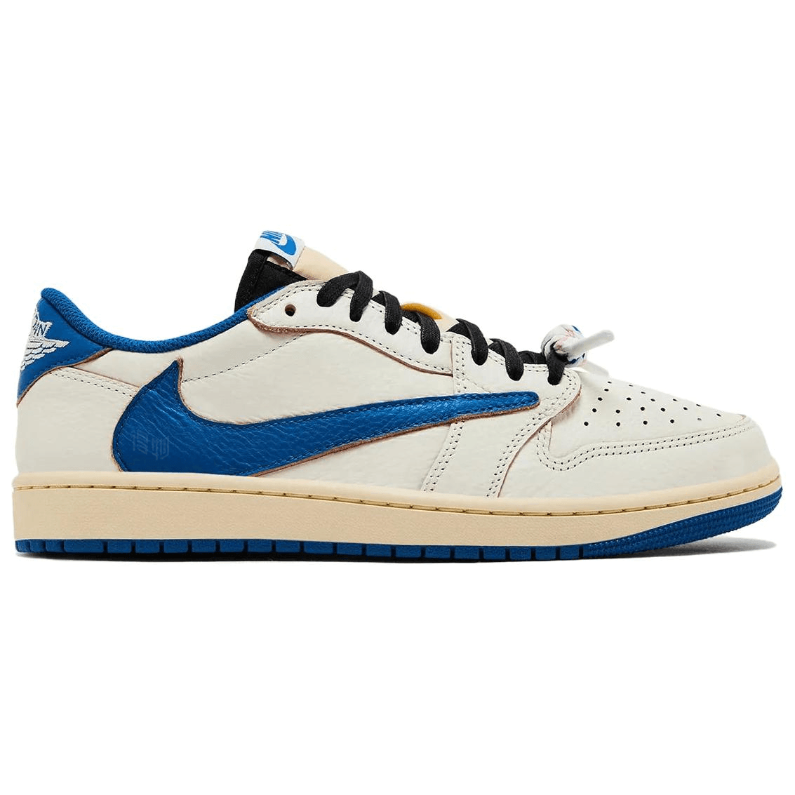 Ретро баскетбольные кроссовки Travis Scott x Jordan Air Jordan 1 Low OG Blue - изображение 2