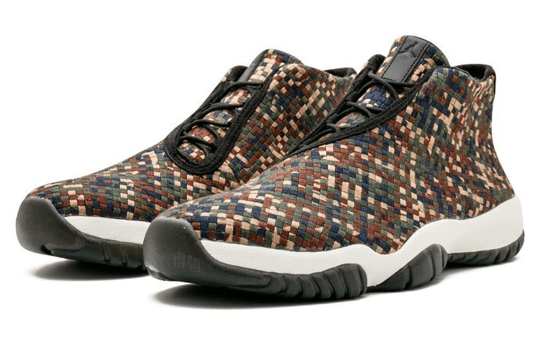 Ретро баскетбольные кроссовки Jordan Future Dark Army Camo - изображение 2
