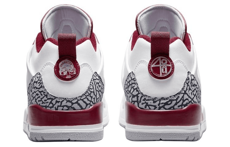 Ретро баскетбольные кроссовки Jordan Spizike Low White Red - изображение 4