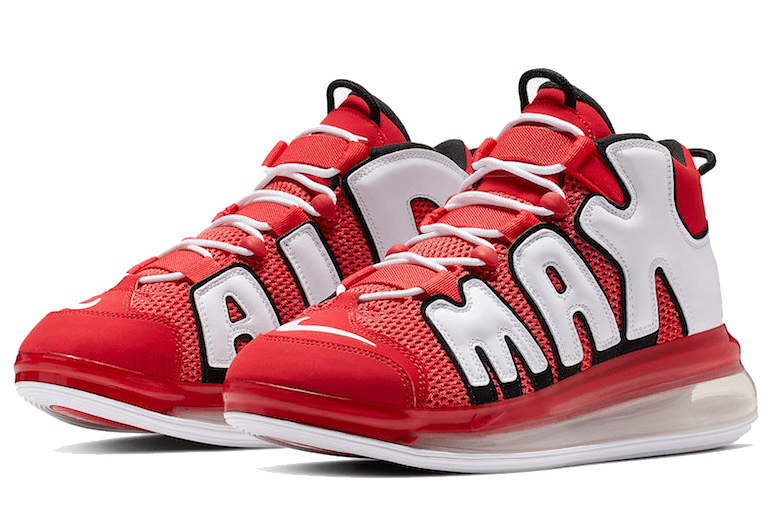Кроссовки для баскетбола Nike Air More Uptempo 720 Red White - изображение 3