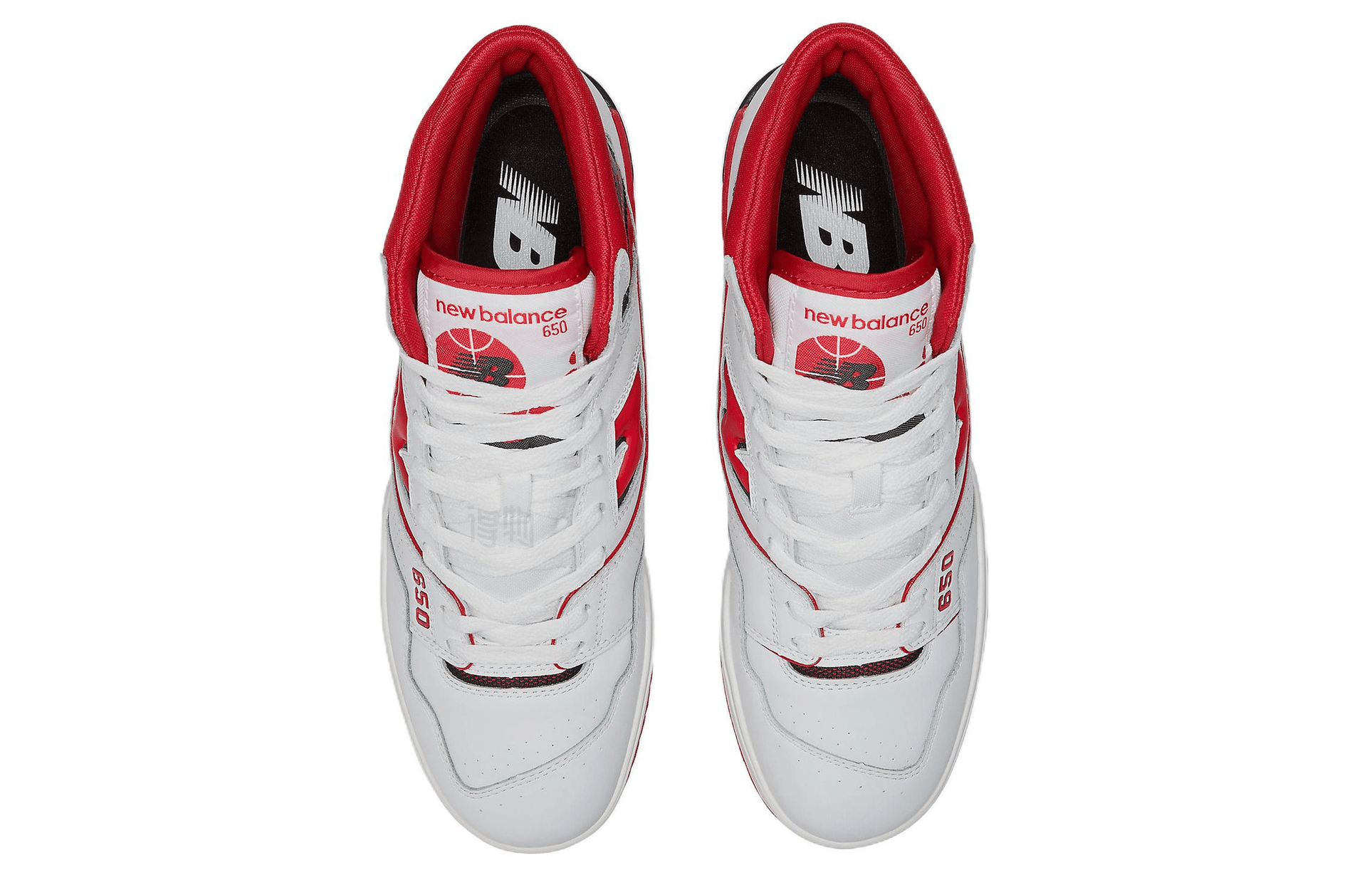 Ретро баскетбольные кроссовки New Balance 650 White Red - изображение 4