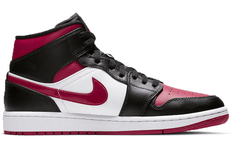 Ретро баскетбольные кроссовки Jordan Air Jordan 1 Mid Black Red White - изображение 2