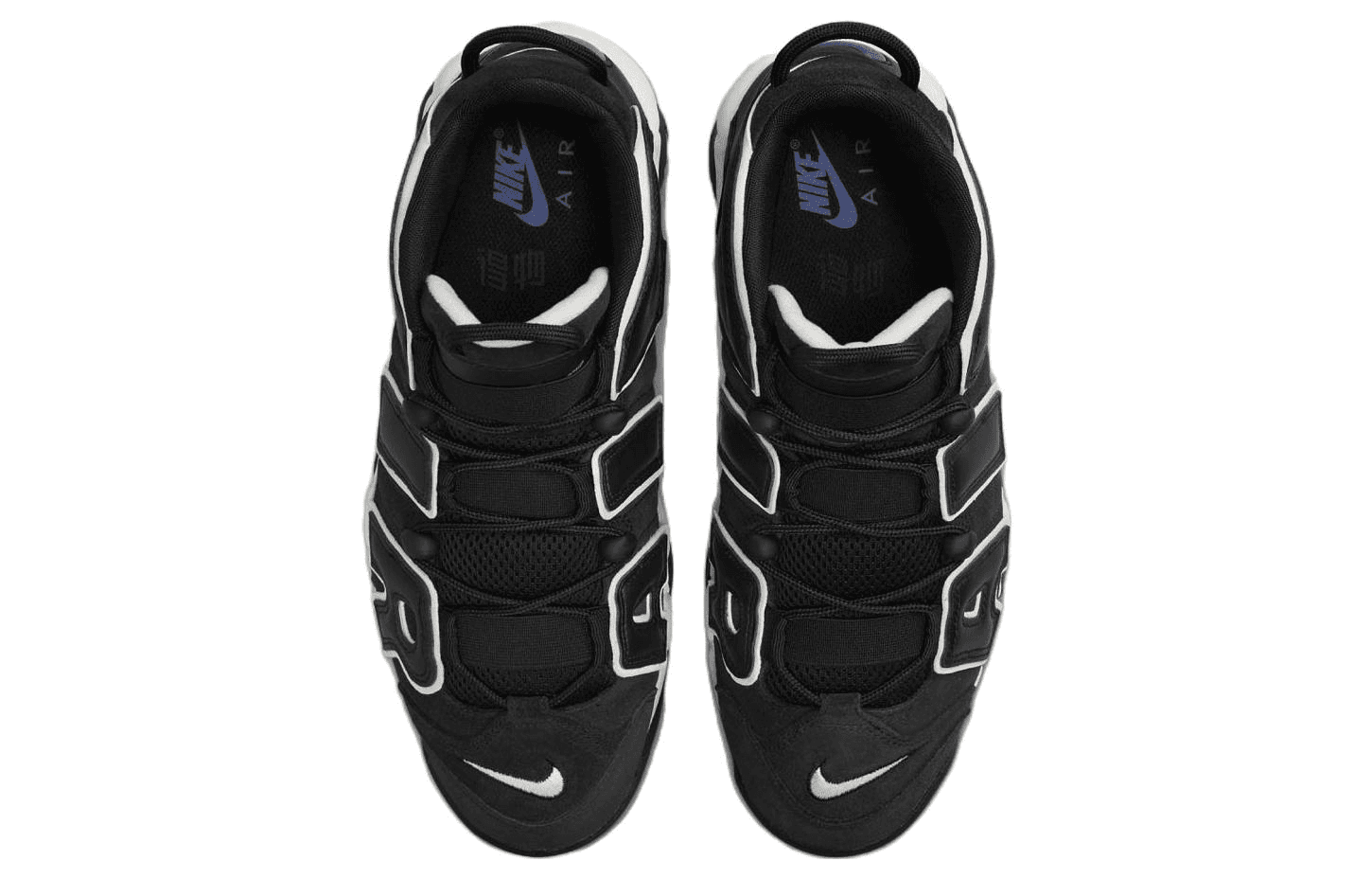 Ретро баскетбольные кроссовки Nike Air More Uptempo Black White - изображение 4
