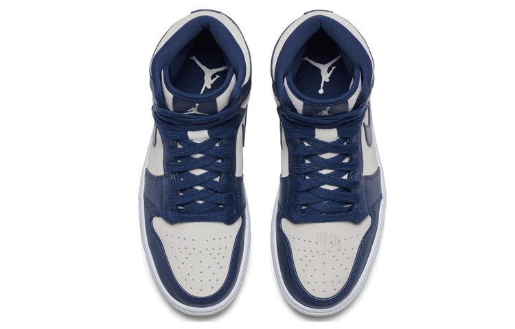 Ретро баскетбольные кроссовки Jordan Air Jordan 1 Retro Premium Midnight Navy Light Cream — фото 3