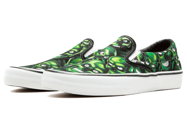 Кеды Supreme x Vans Slip-On Skull Pile Green - изображение 2