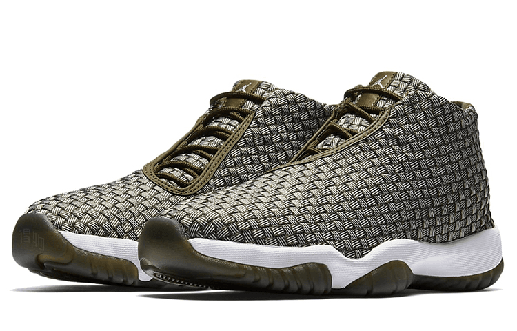 Ретро баскетбольные кроссовки Jordan Future Olive Canvas - изображение 3