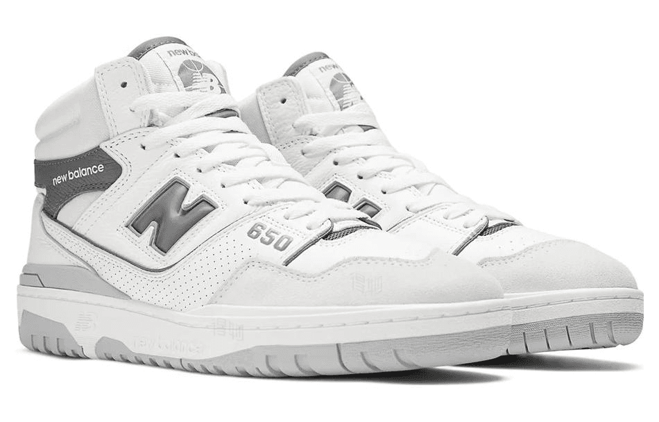 Ретро баскетбольные кроссовки New Balance 650 White Grey - изображение 3