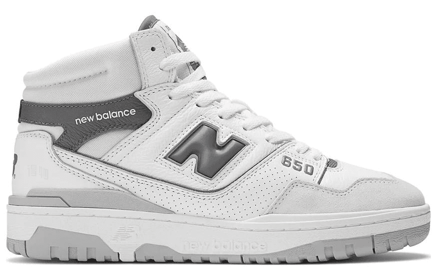 Ретро баскетбольные кроссовки New Balance 650 White Grey - изображение 2