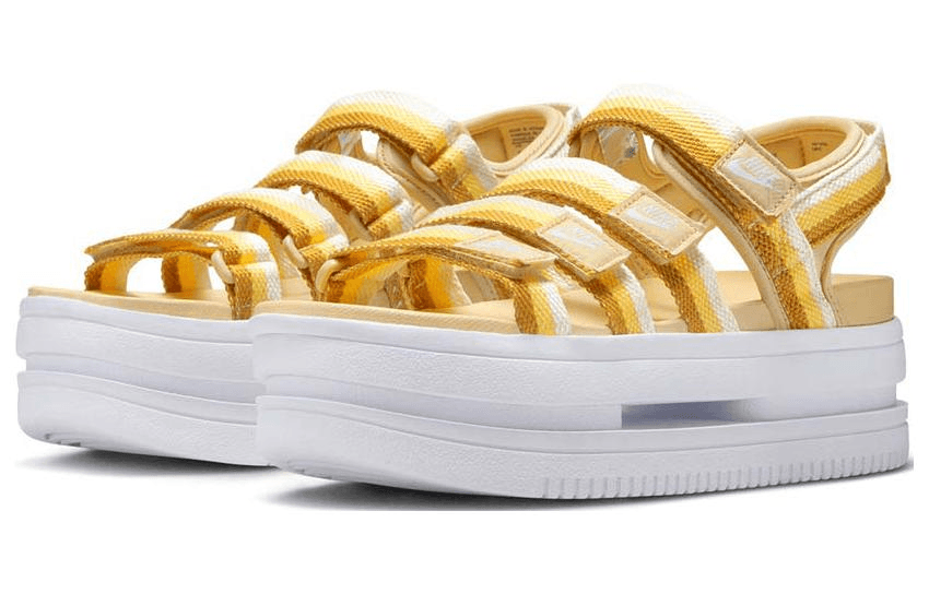Сандалии с ремешком Nike Icon Classic White Yellow - изображение 3