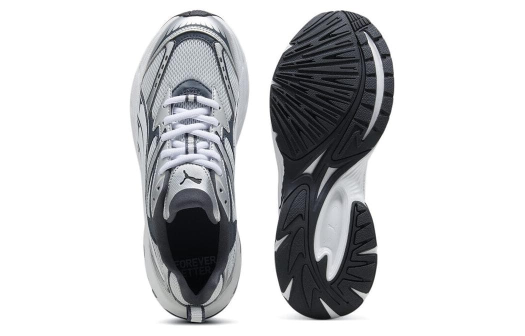 Кроссовки PUMA Morphic Текстиль Искусственная кожа Дышащий Низкий верх Масло для ногтей Кроссовки унисекс Серый Белый Черный - изображение 5