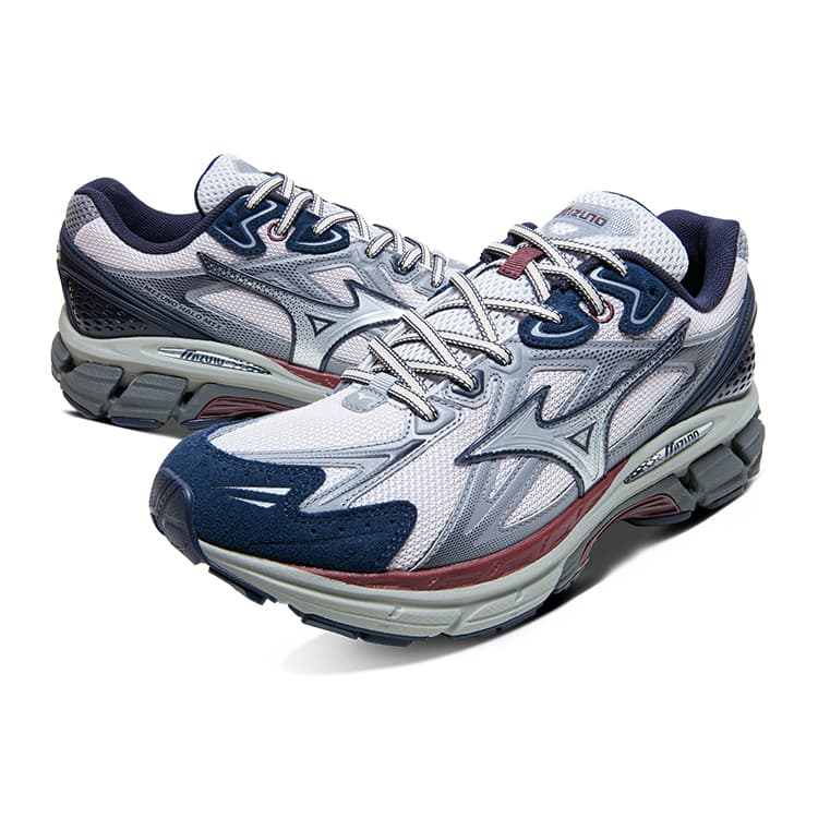 Кроссовки для бега Mizuno HALO MI противоскользящие устойчивые к истиранию низкие беговые кроссовки унисекс серо-голубого цвета - изображение 4