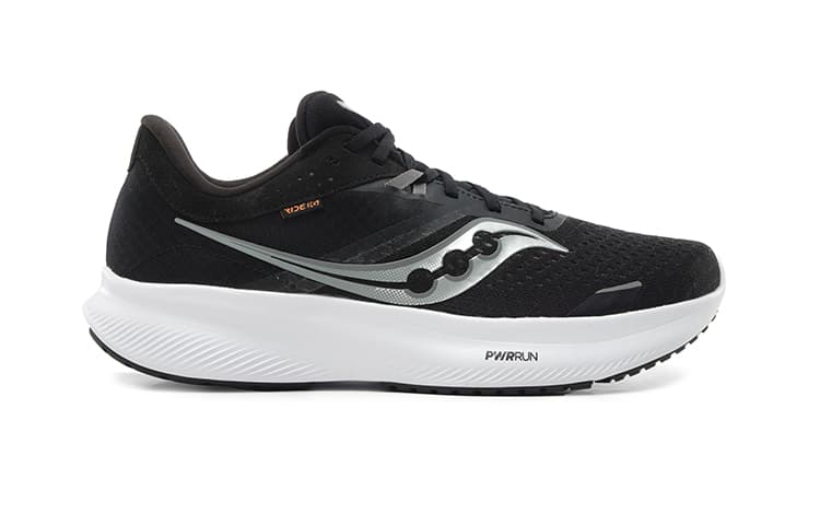 Кроссовки для бега Saucony Ride 16 Black White - изображение 2