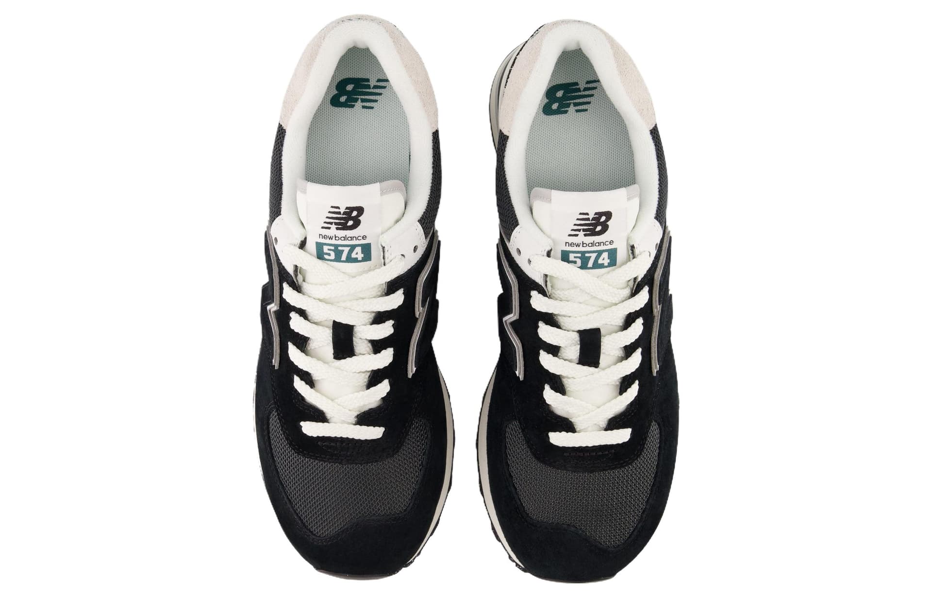 Кроссовки для бега New Balance 574 Black White - изображение 4