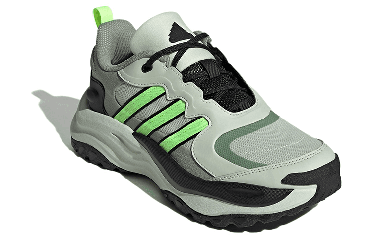 Кроссовки Adidas Maxxwavy Ткань Противоскользящие Низкие Повседневные Беговые Кроссовки Унисекс Черные Зеленые - изображение 3