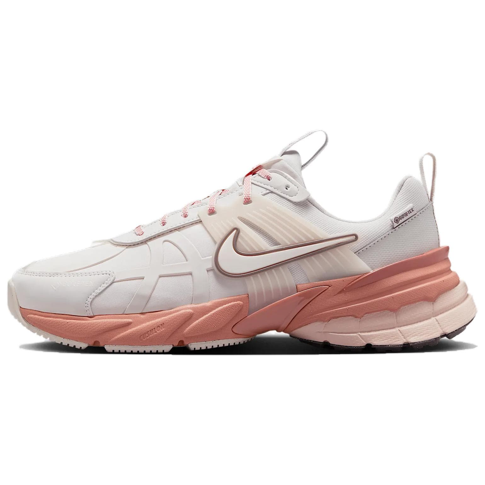 Кроссовки Nike V2K Run Износостойкая и Водонепроницаемая Низкая Уличная Обувь Женская Белая Розовая - изображение 1
