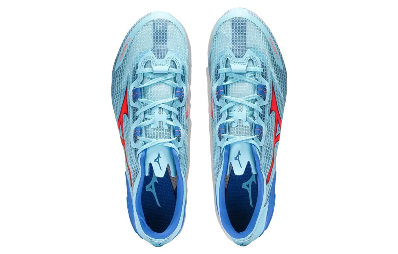 Кроссовки для бега Mizuno Бутсы Устойчивые к истиранию Дышащие Низкие Беговые кроссовки Унисекс Синие Оранжевые - изображение 4