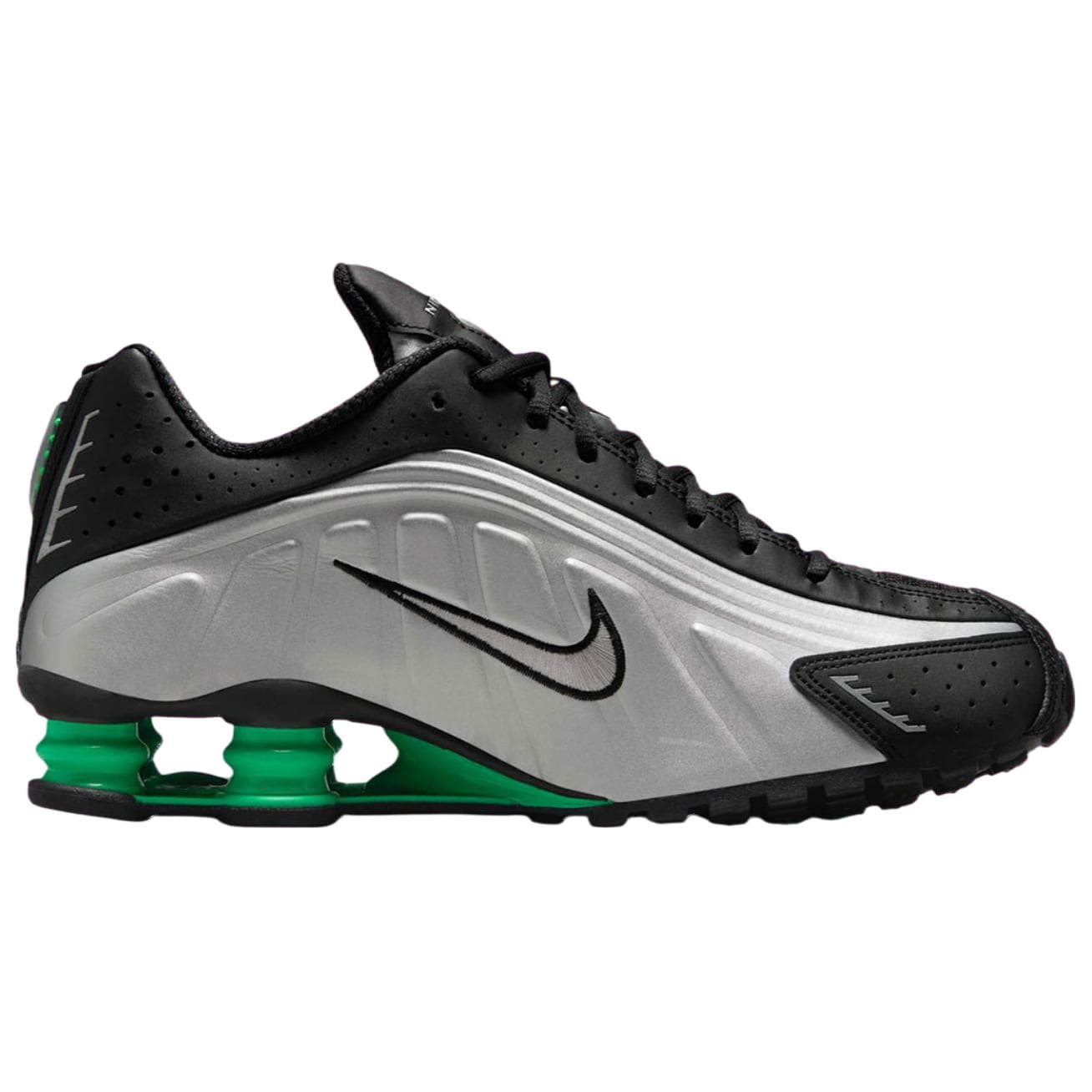 Кроссовки для бега Nike Shox R4 Модный Low Топ Беговые кроссовки Мужской Серебристo-черный - изображение 2