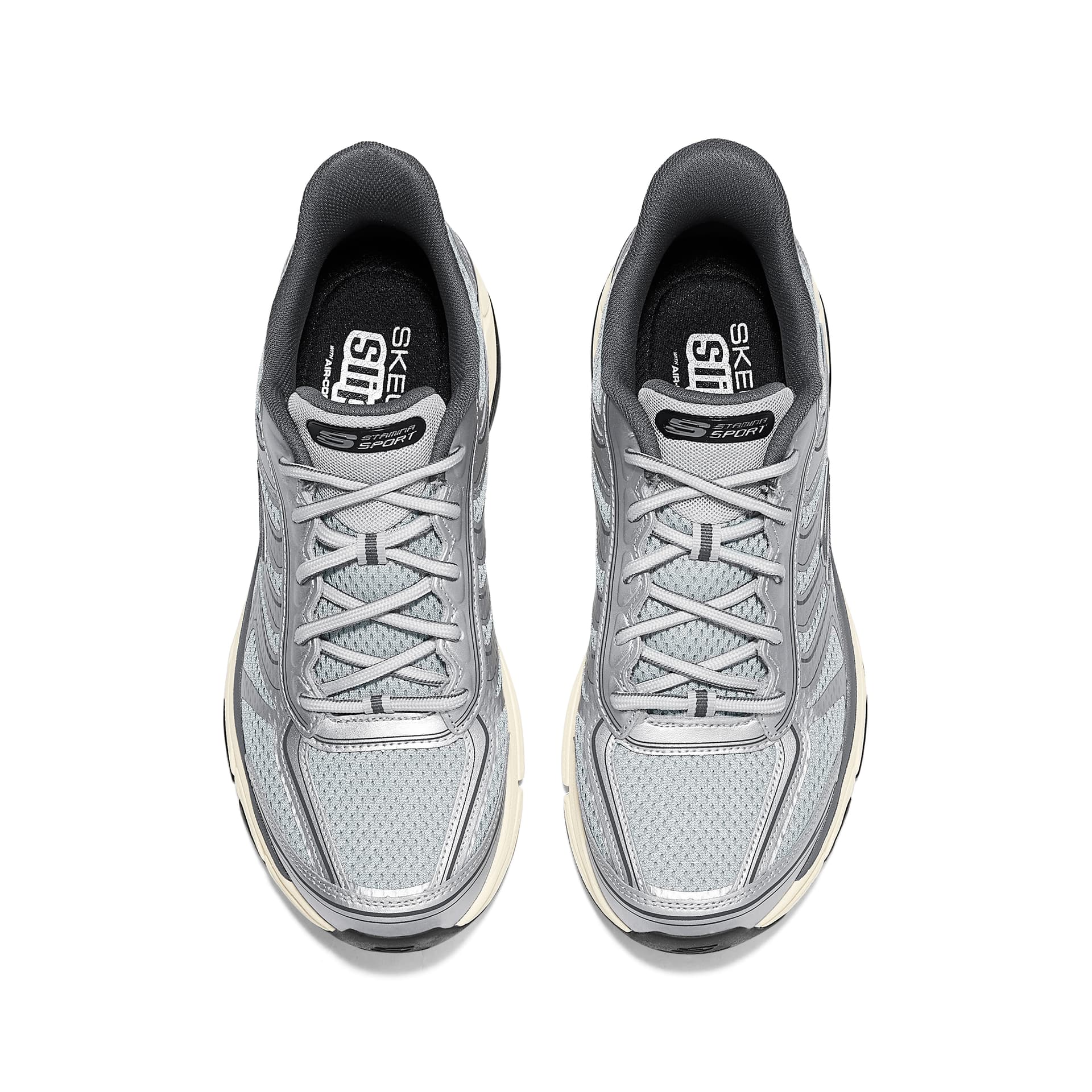 Кроссовки Skechers Серебряный Панель Low Топ Массивные кроссовки Мужской - изображение 3
