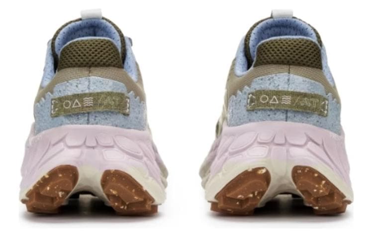 Кроссовки для бега New Balance More V3 Комфортная ткань Низкий топ Марафон Беговые кроссовки Женские Зеленый розовый - изображение 4